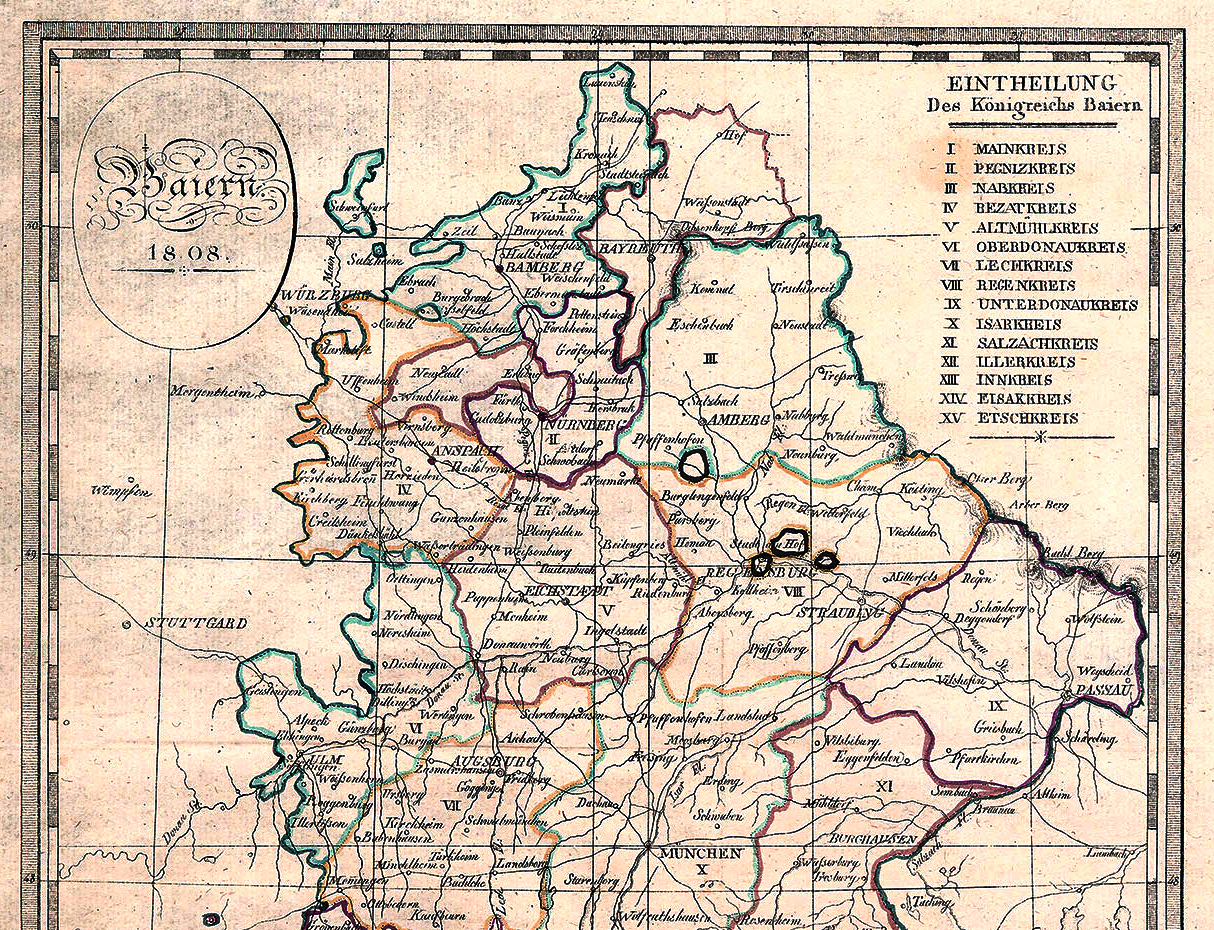 32 e Eintheilung des Koenigreichs Baiern 1808