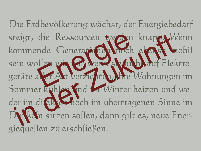 Energie in der Zukunft