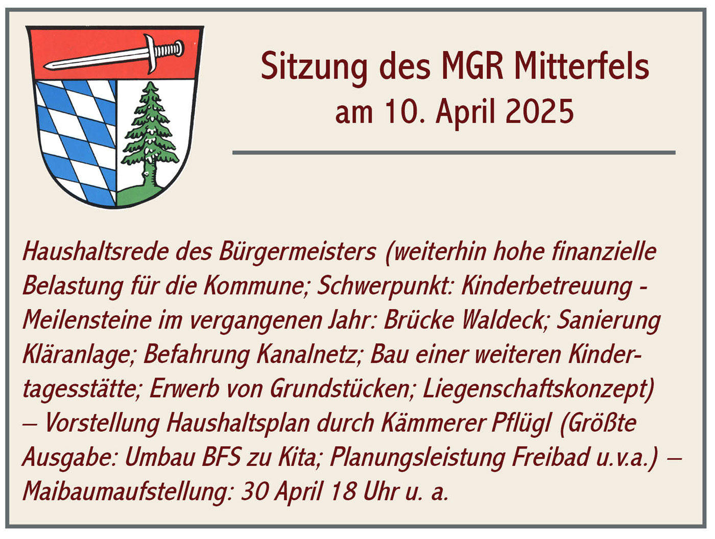 MGR Sitzung Mitterfels 2025 04 10